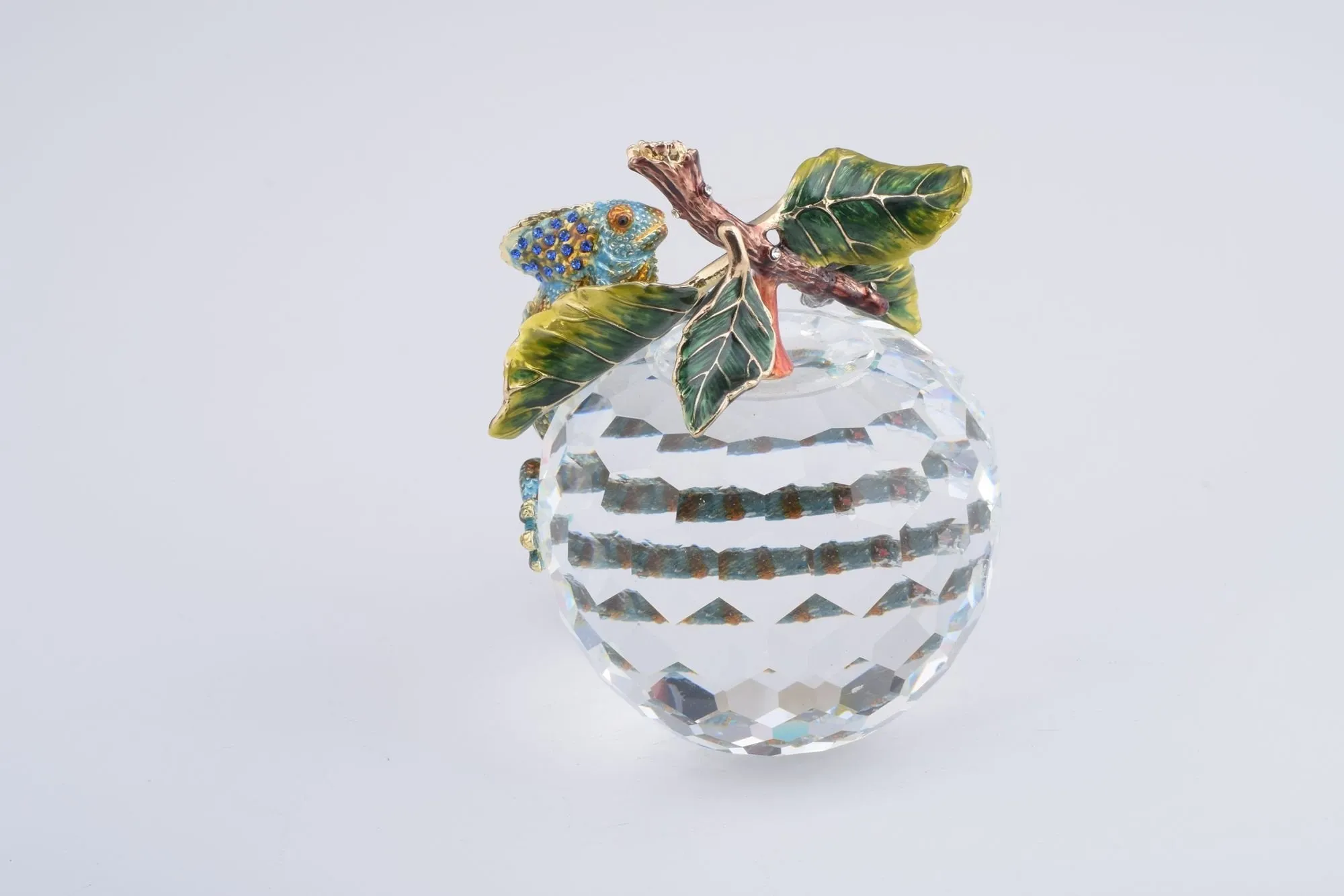Crystal Apple with a Chameleon