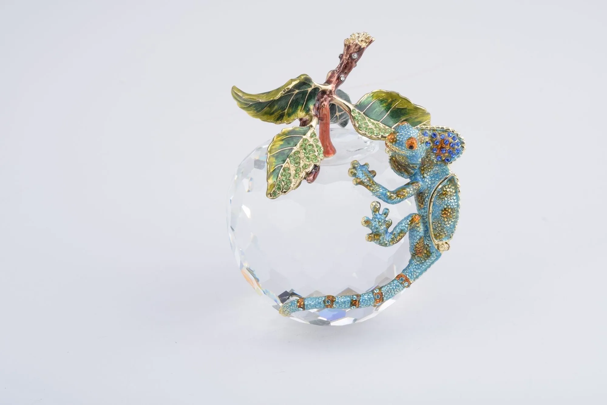 Crystal Apple with a Chameleon