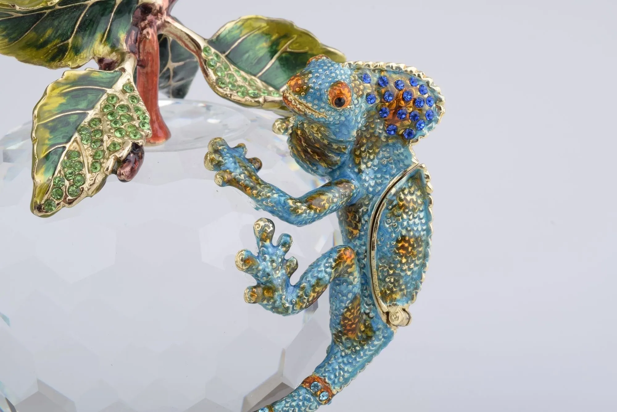 Crystal Apple with a Chameleon