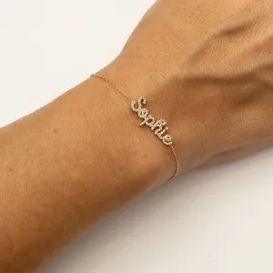 CRYSTAL SCRIPT NAME BRACELET