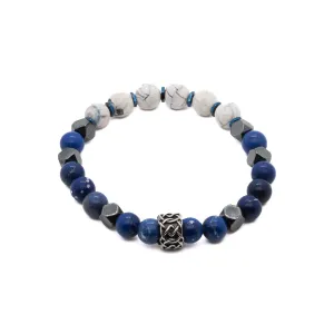 Deep Blue Beaded Men's Bracelet