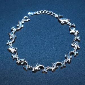 Dolphin Silver Plated Bracelet