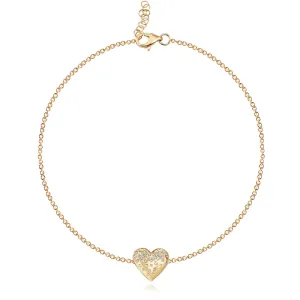 Dripping Scattered Gemstone Heart Bracelet