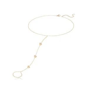 Dripping Scattered Hearts Hand Chain