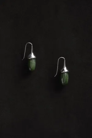 Dripping Stone Earrings in Jade