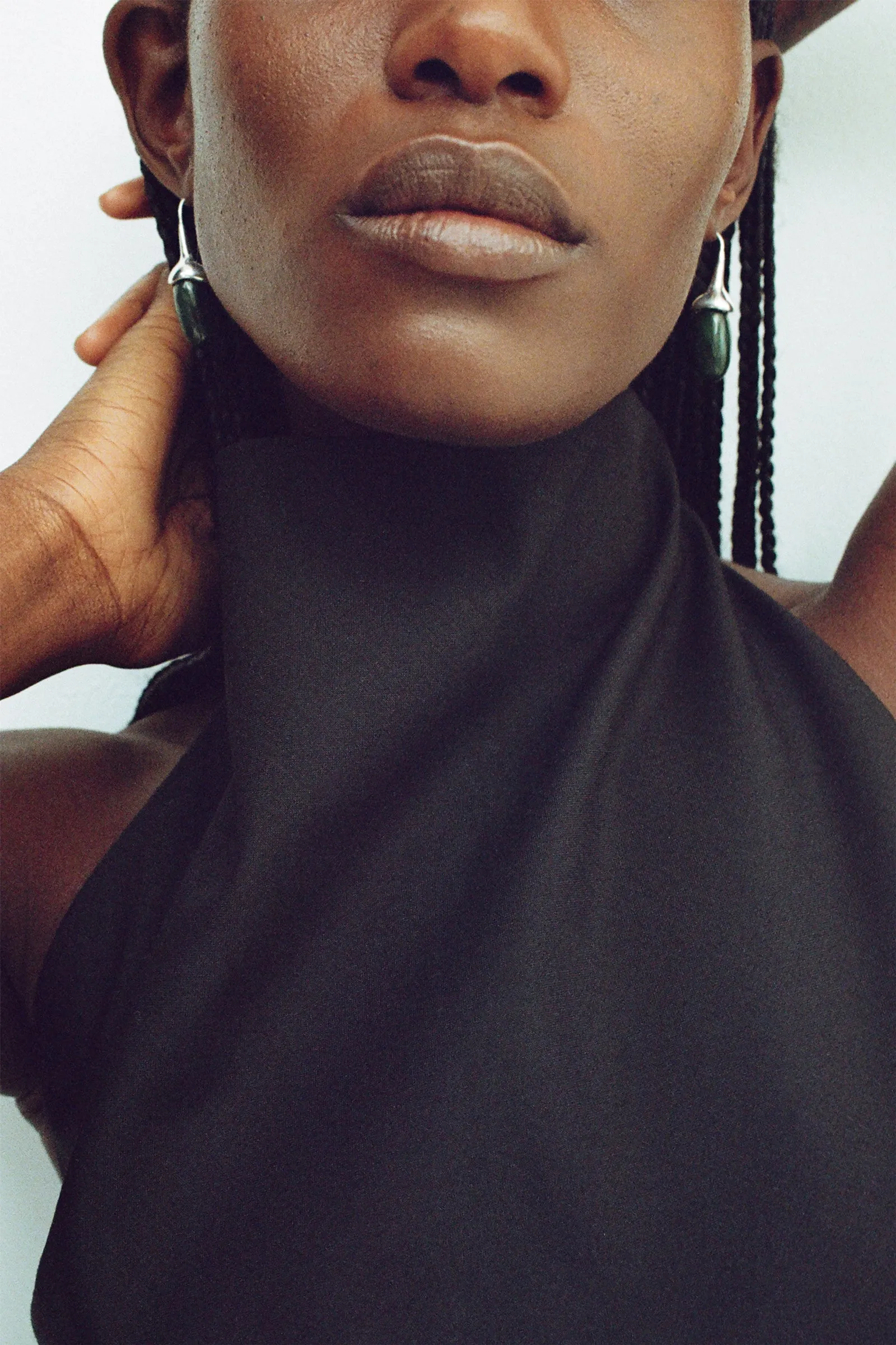 Dripping Stone Earrings in Jade