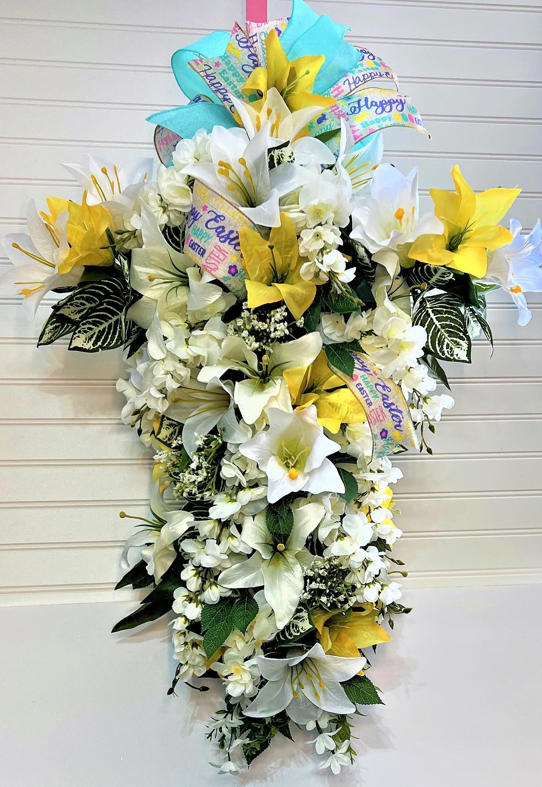 Easter Cross Wreath 32" L X 23" W X 6" Depth