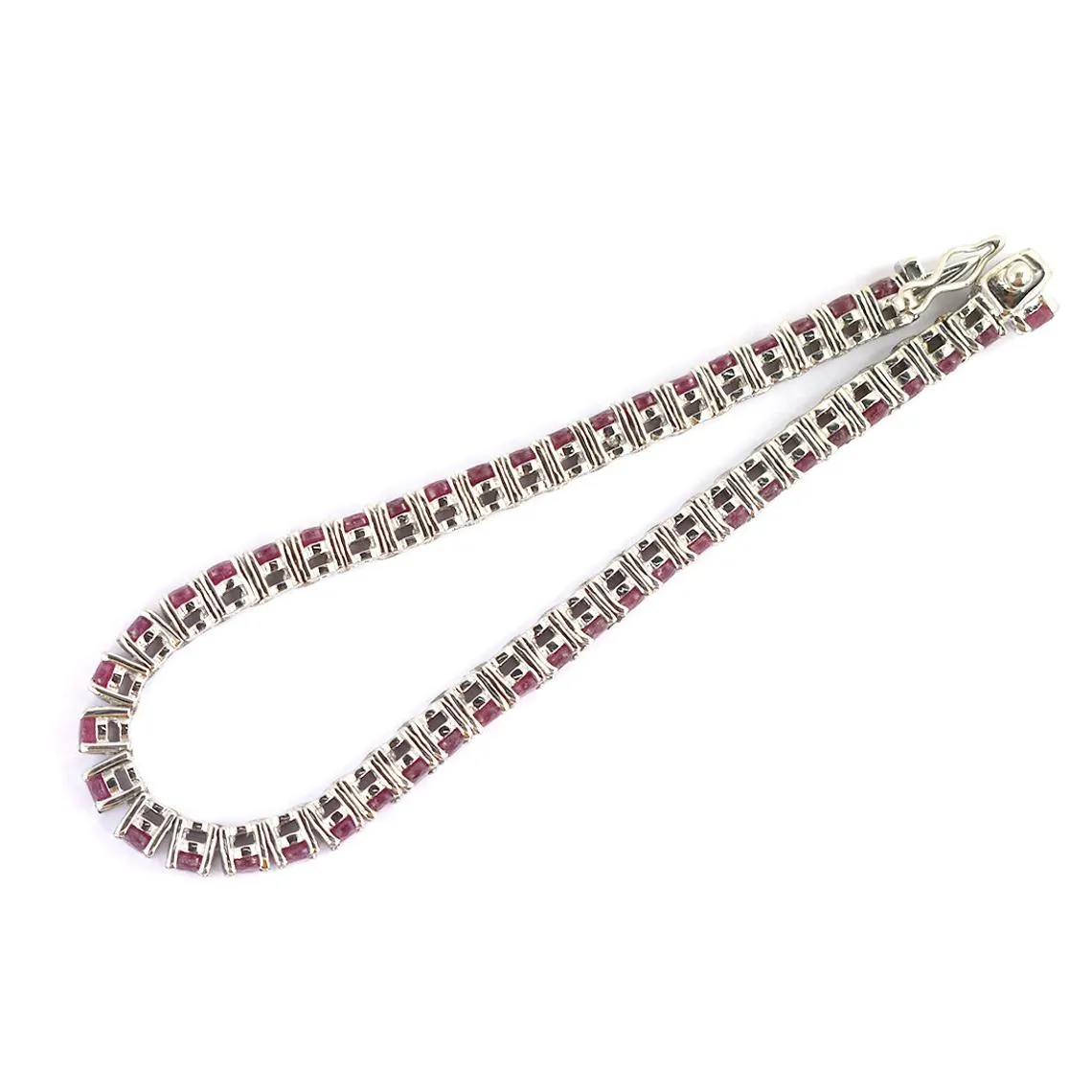 Elegant 3 mm Faceted African Ruby Bracelet With Silver Clasp, Birthday Gift,Unisex Bracelet, AAA Quality, Great Shine & Luster !