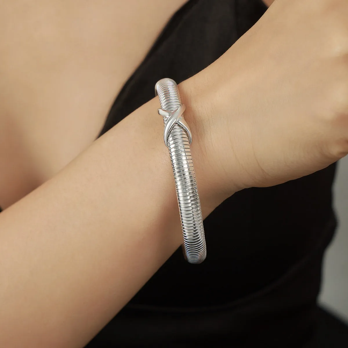 Elegant Twist Titanium Steel Bracelet