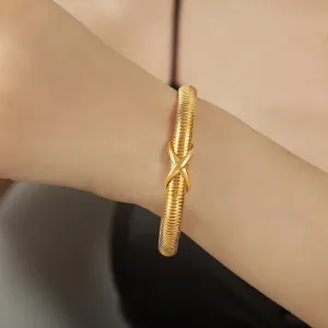 Elegant Twist Titanium Steel Bracelet