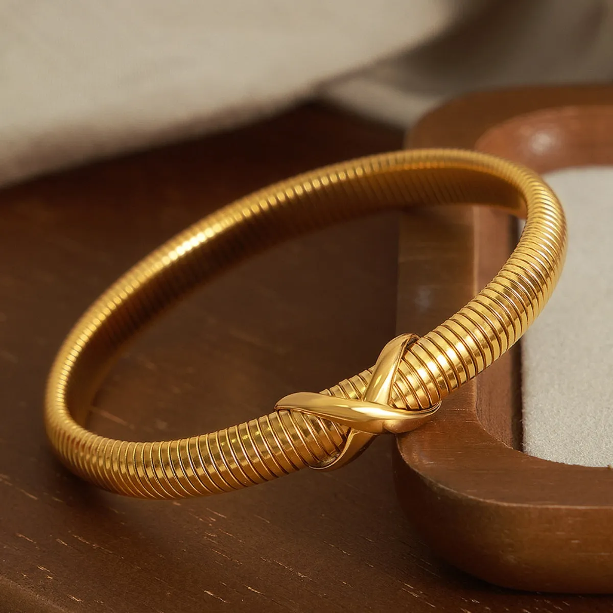 Elegant Twist Titanium Steel Bracelet