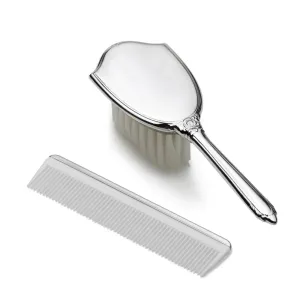 Empire Sterling Girls Plain Brush & Comb