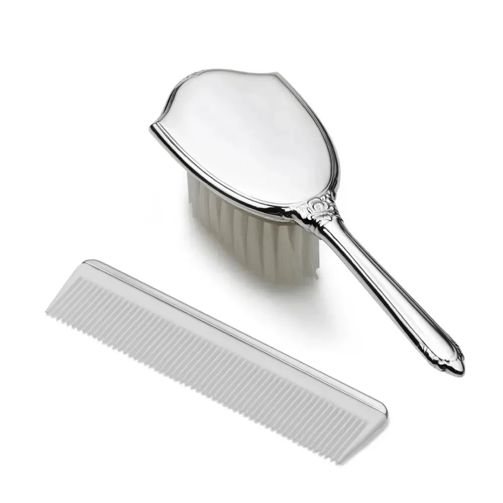Empire Sterling Girls Plain Brush & Comb