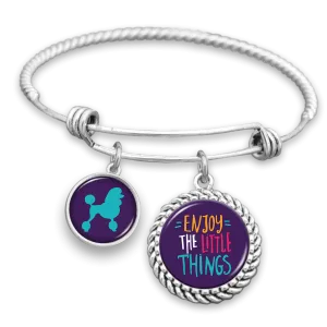 Enjoy The Little Things Poodle Charm Bracelet