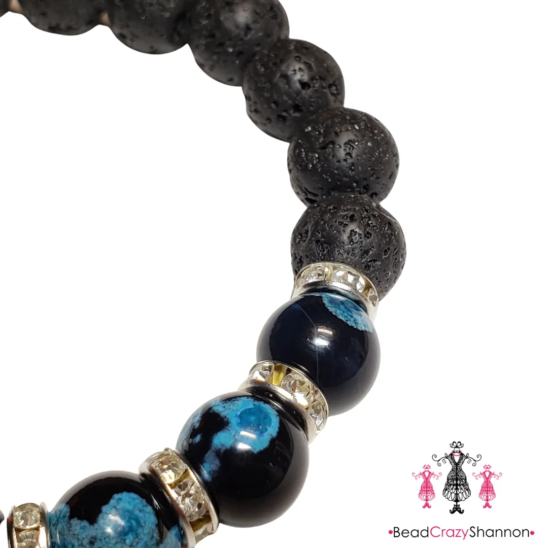Essential Oil Diffuser Bracelet [Aqua Agate]