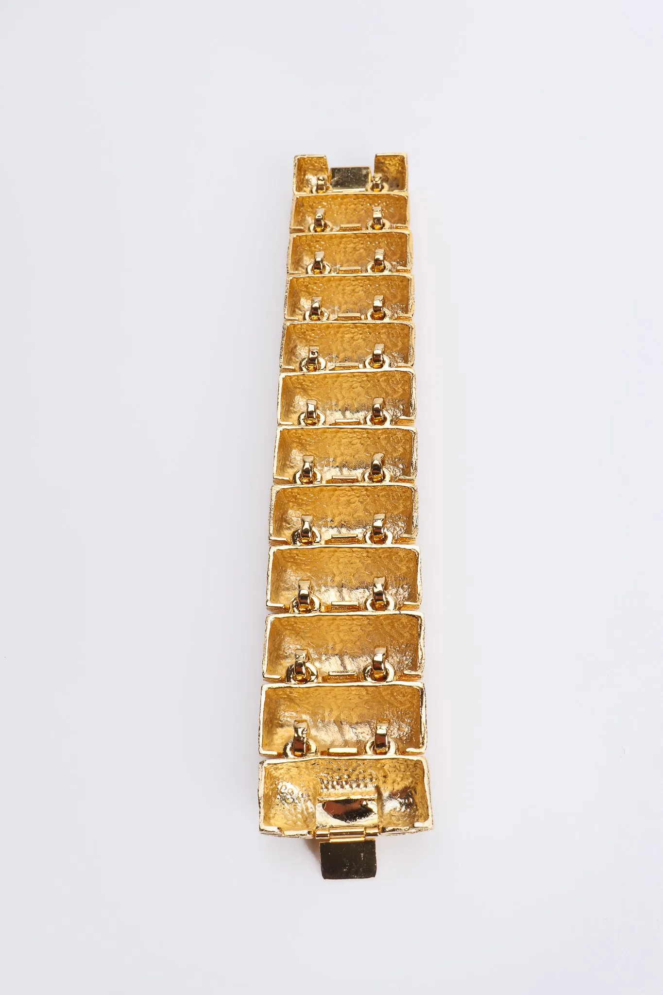 Etched Barrel Link Bracelet