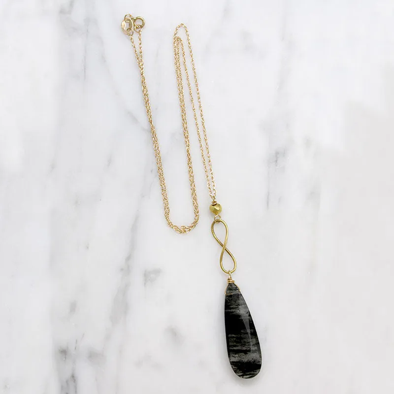 Eternally Beautiful Moss Agate & Gold Necklace by brunet