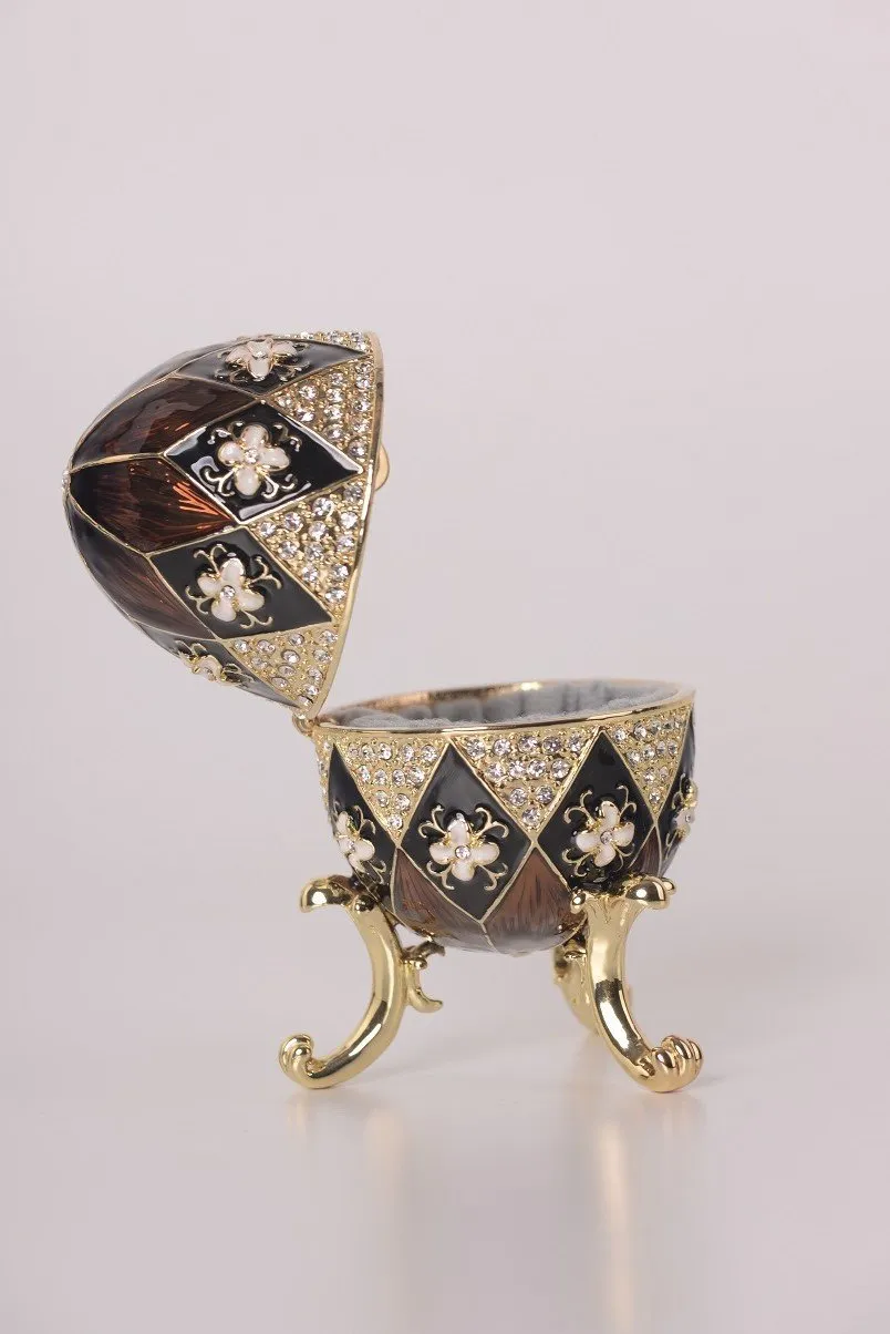 Faberge Style Egg Music Box Trinket Box