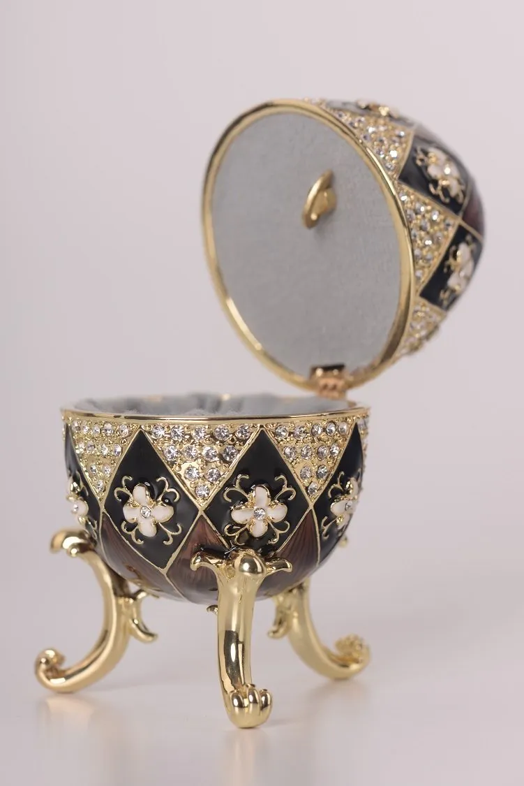 Faberge Style Egg Music Box Trinket Box