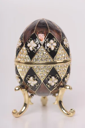 Faberge Style Egg Music Box Trinket Box