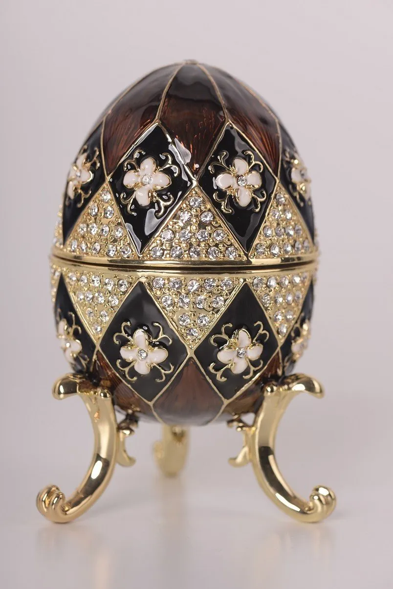 Faberge Style Egg Music Box Trinket Box