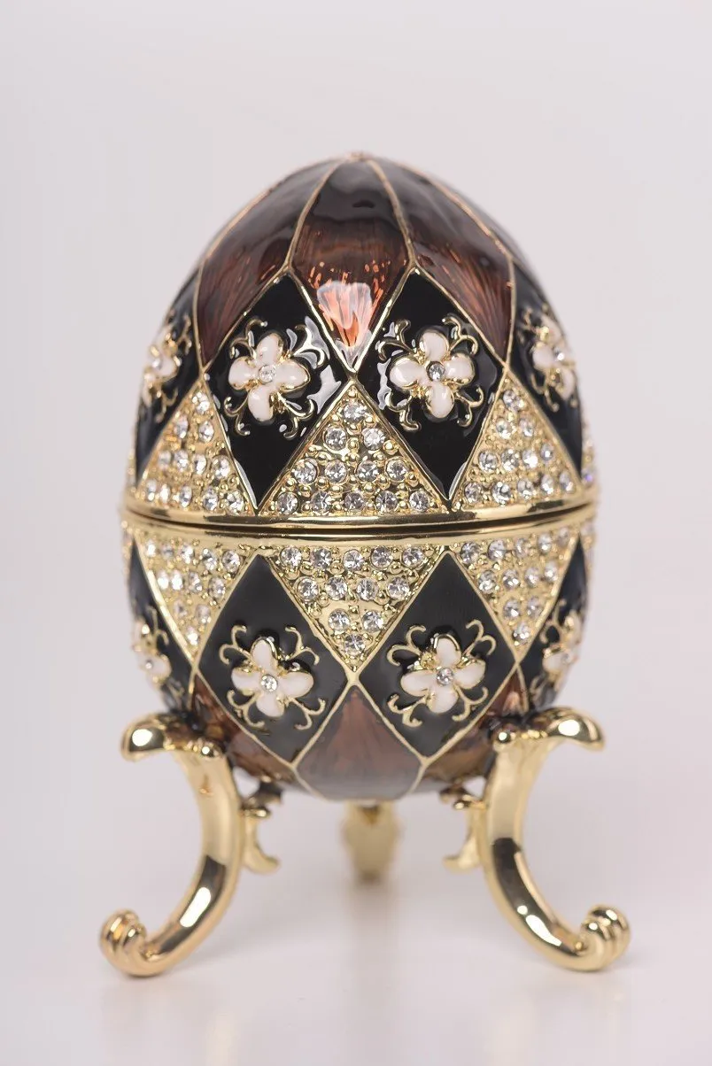 Faberge Style Egg Music Box Trinket Box