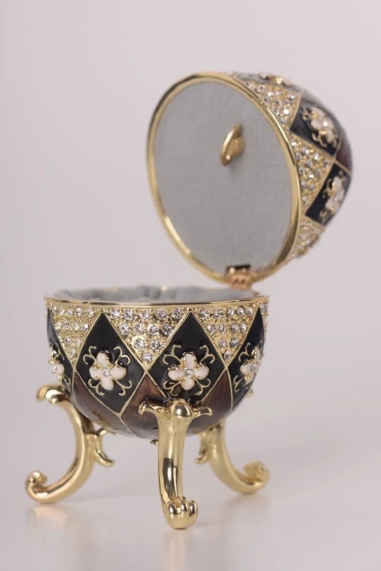 Faberge Style Egg Music Box Trinket Box