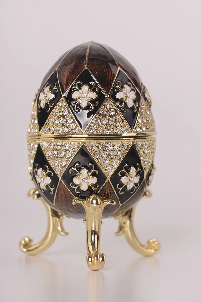 Faberge Style Egg Music Box Trinket Box