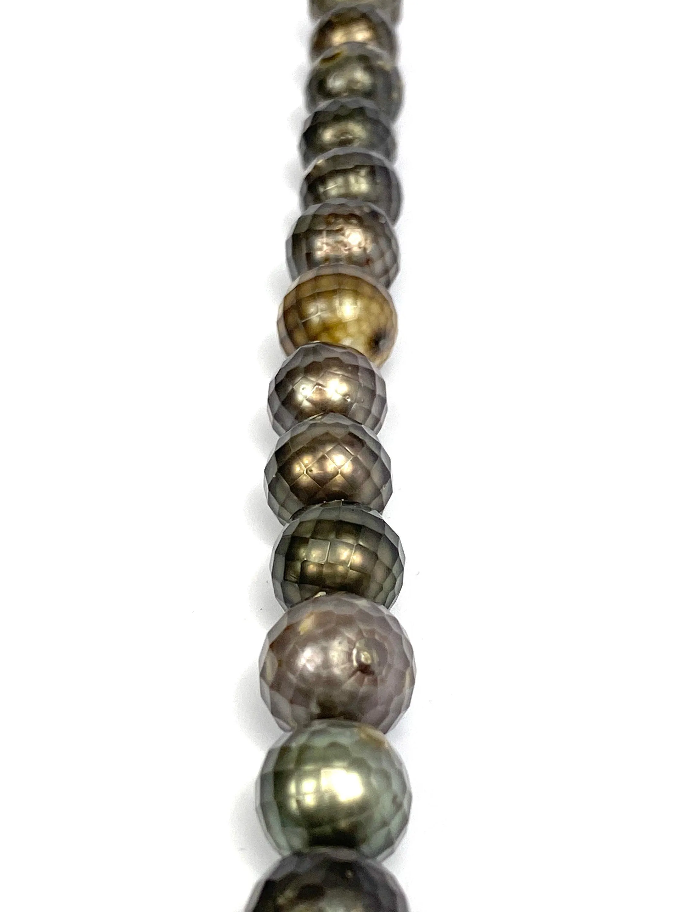 Faceted Gem Carved Tahitian Pearls, 100% Natural Colors, Tahitian Carved Pearls