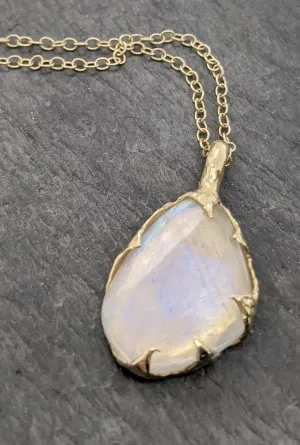 fancy cut moonstone 18k yellow gold pendant gemstone necklace gemstone jewelry byangeline 2086 Alternative Engagement