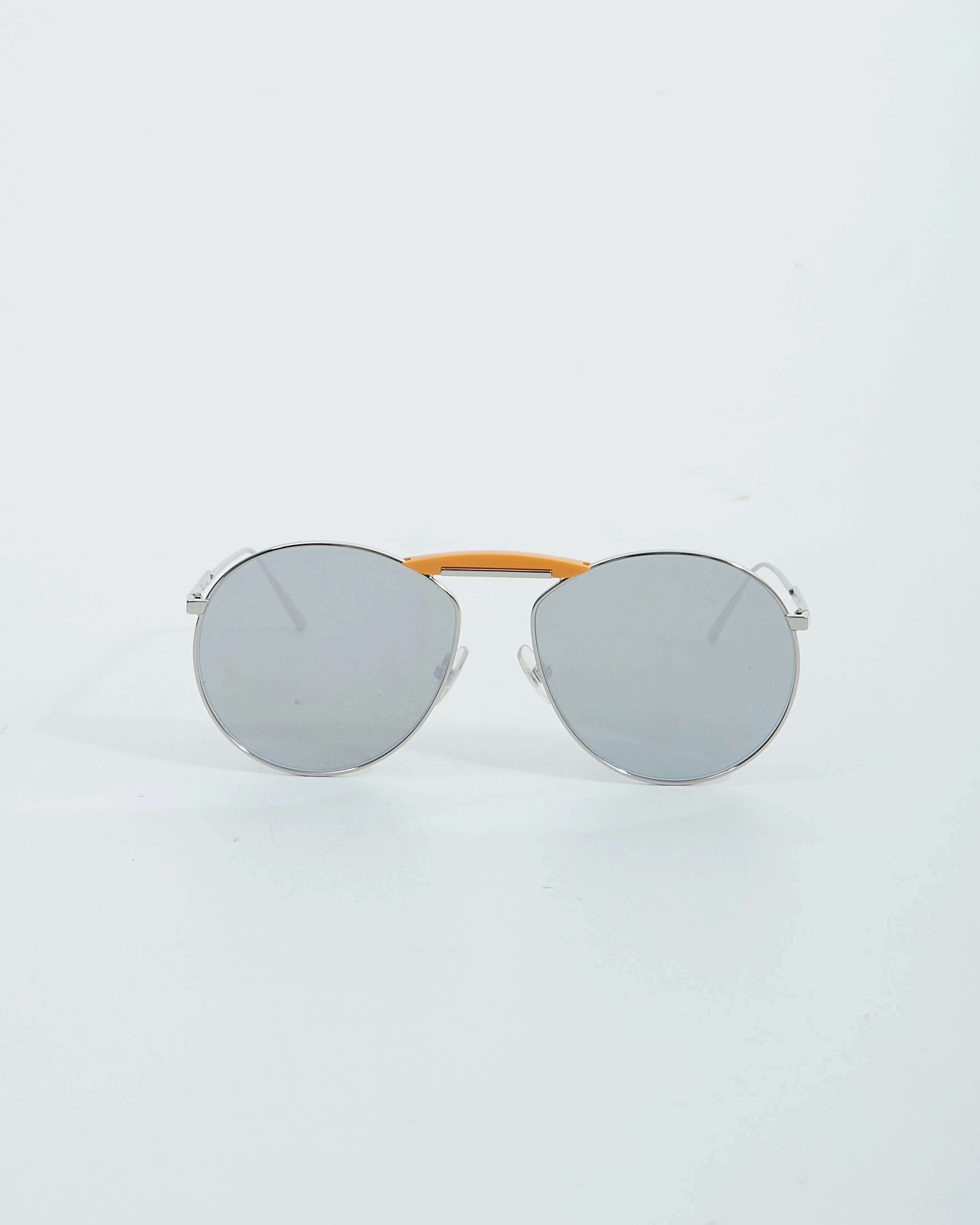 Fendi x GENTLE MONSTER Silver Gentle Fendi No. 2 Round Aviator Sunglasses