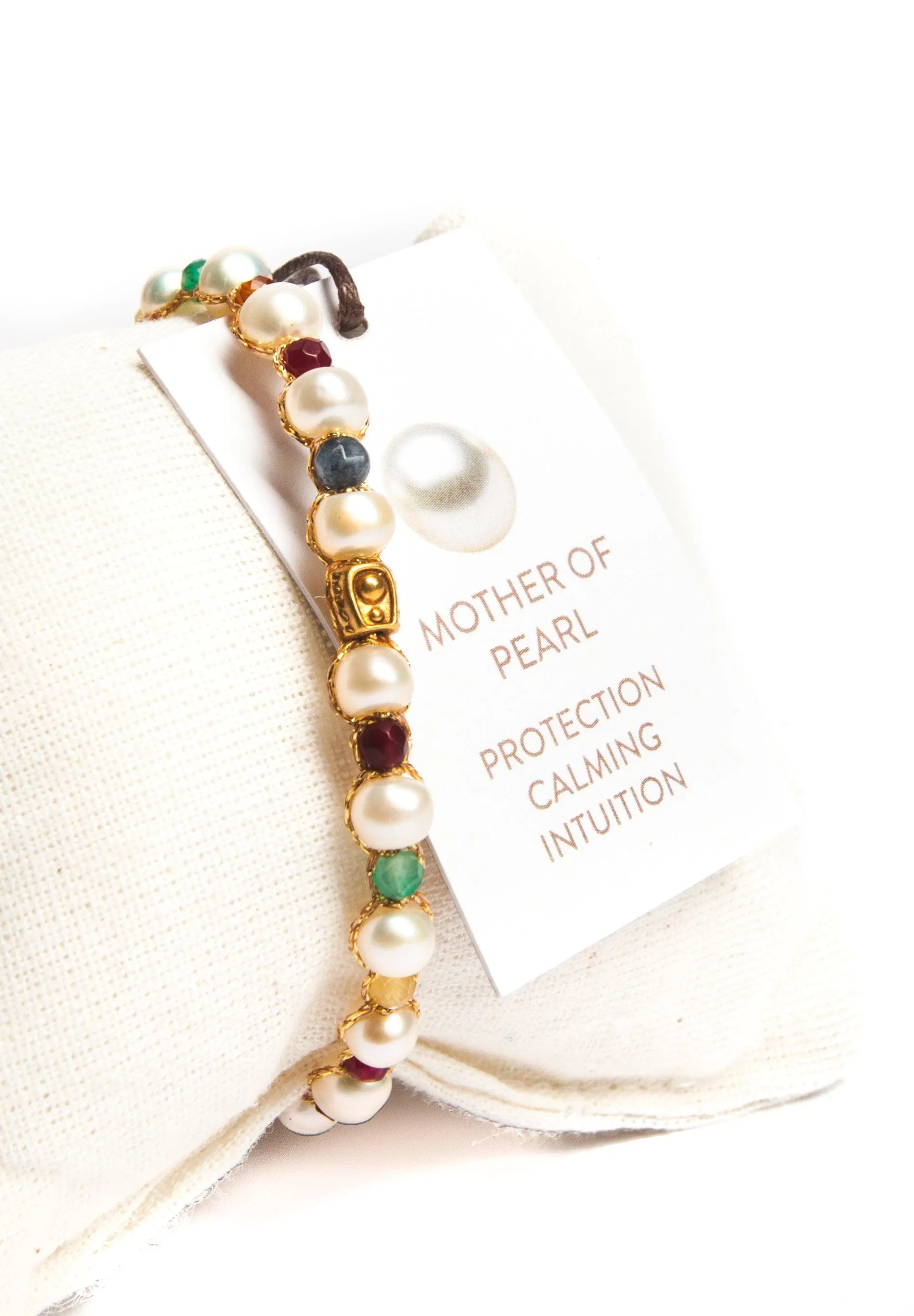 Fresh Water Pearl & Gemstone Bracelet | Gold