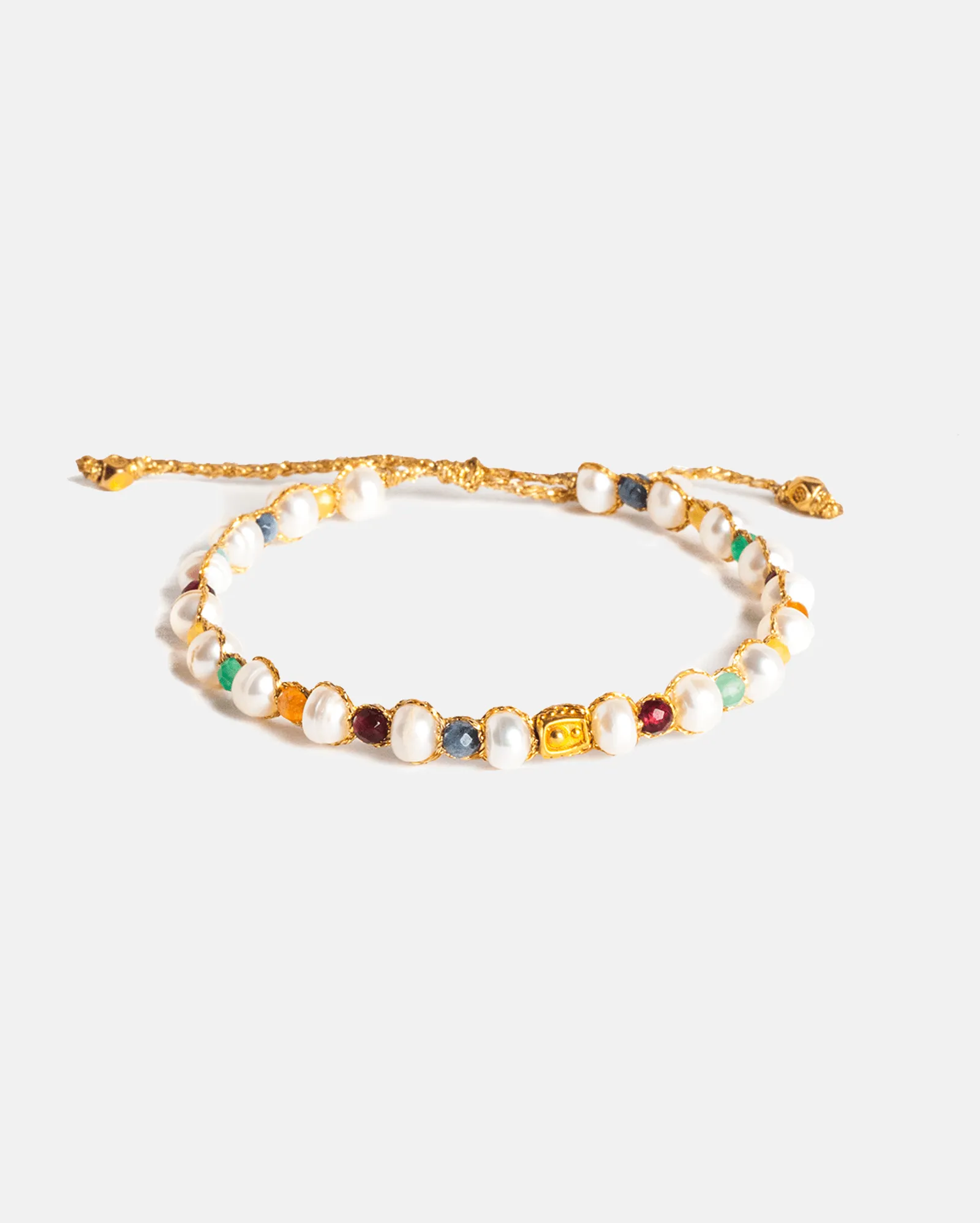 Fresh Water Pearl & Gemstone Bracelet | Gold