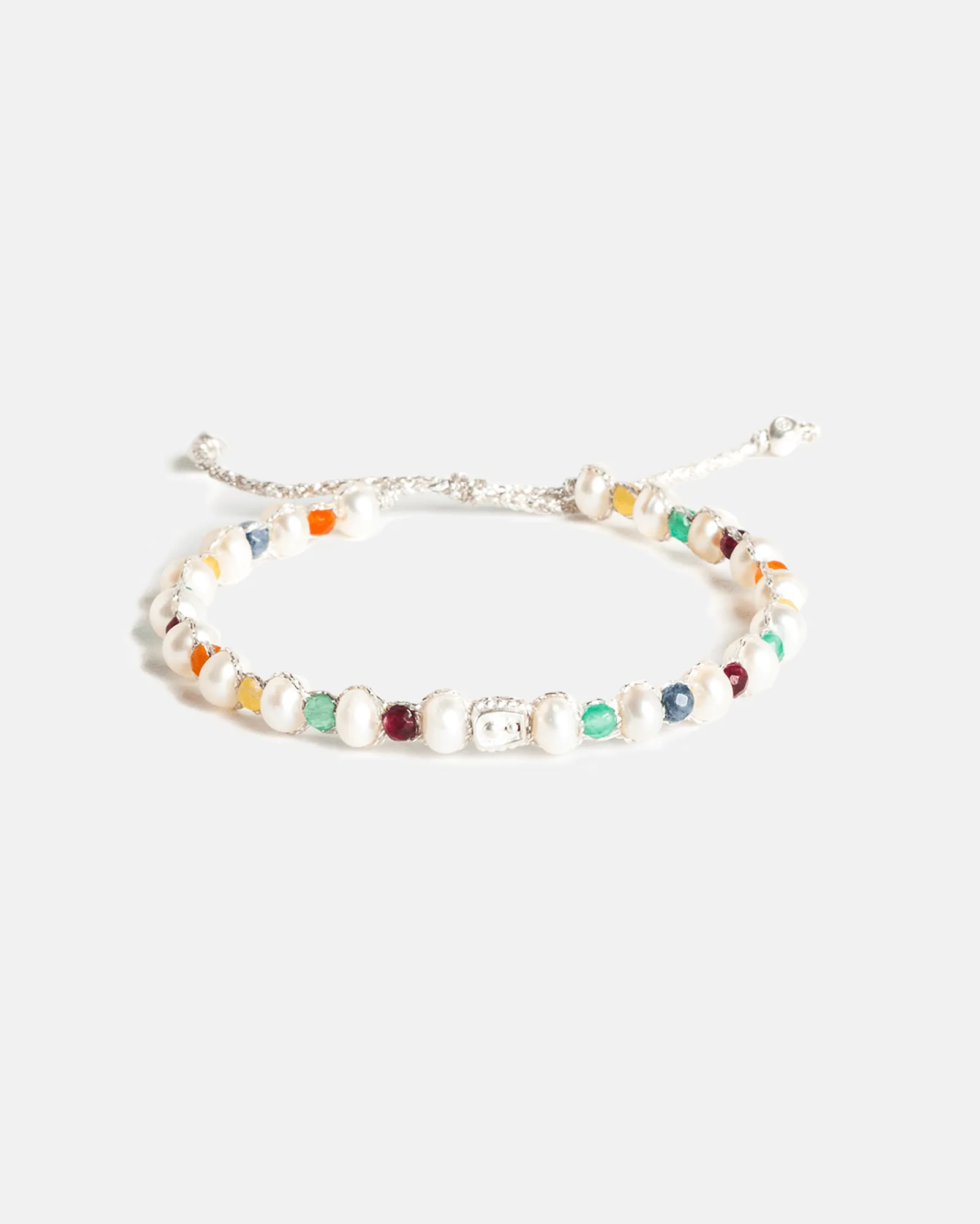 Fresh Water Pearl & Gemstone Bracelet | Silver