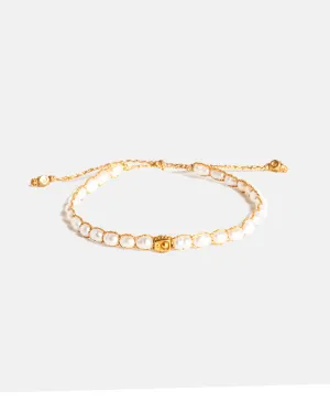 Fresh Water Pearl Oval Bracelet | Gold