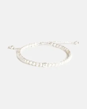 Fresh Water Pearl Round Bracelet | Silver