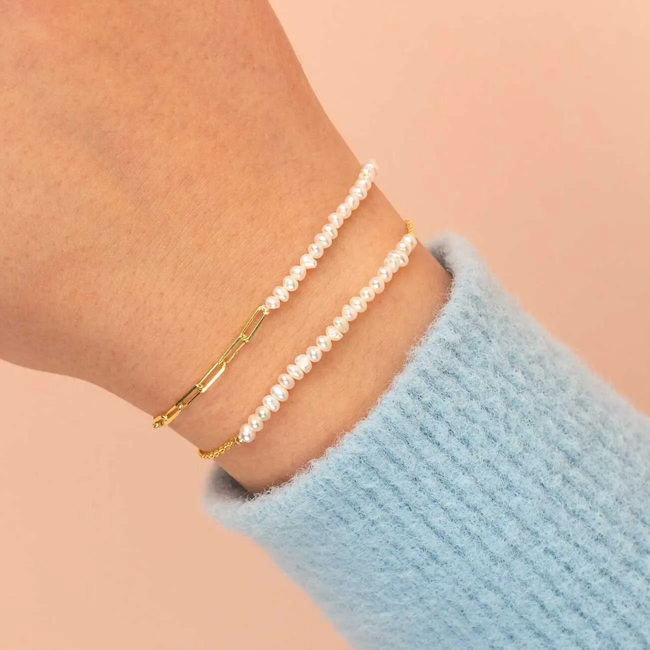 Freshwater Pearl Chain Bracelet