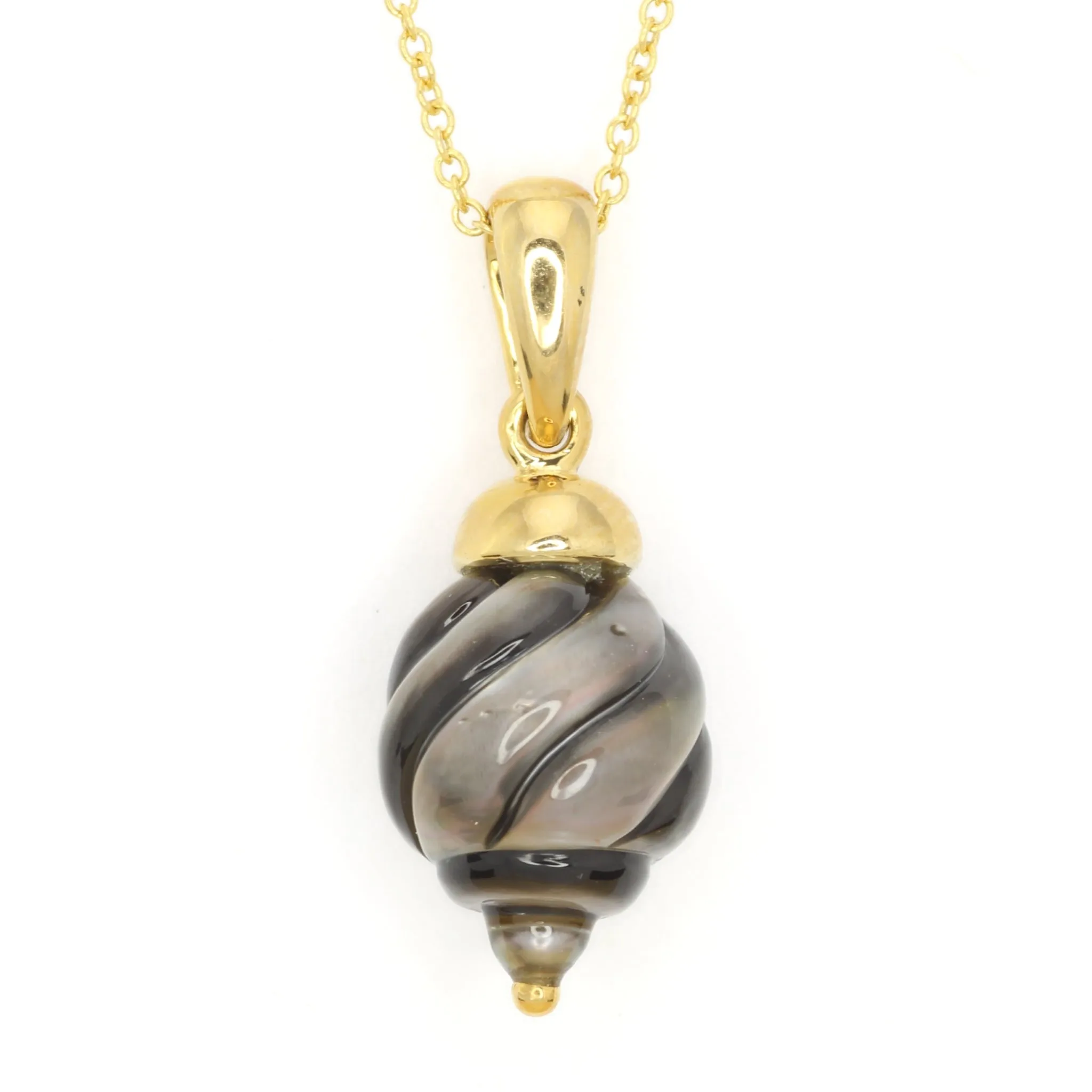 Galatea Carved Tahitian Pearl Necklace