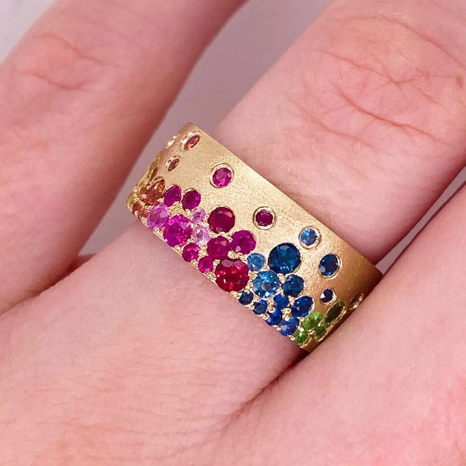 Galaxy Rainbow Confetti Cigar Band