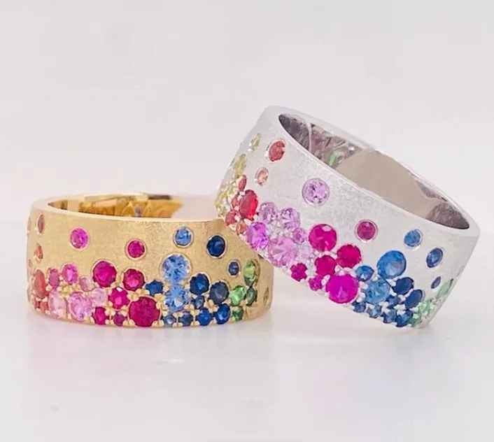 Galaxy Rainbow Confetti Cigar Band
