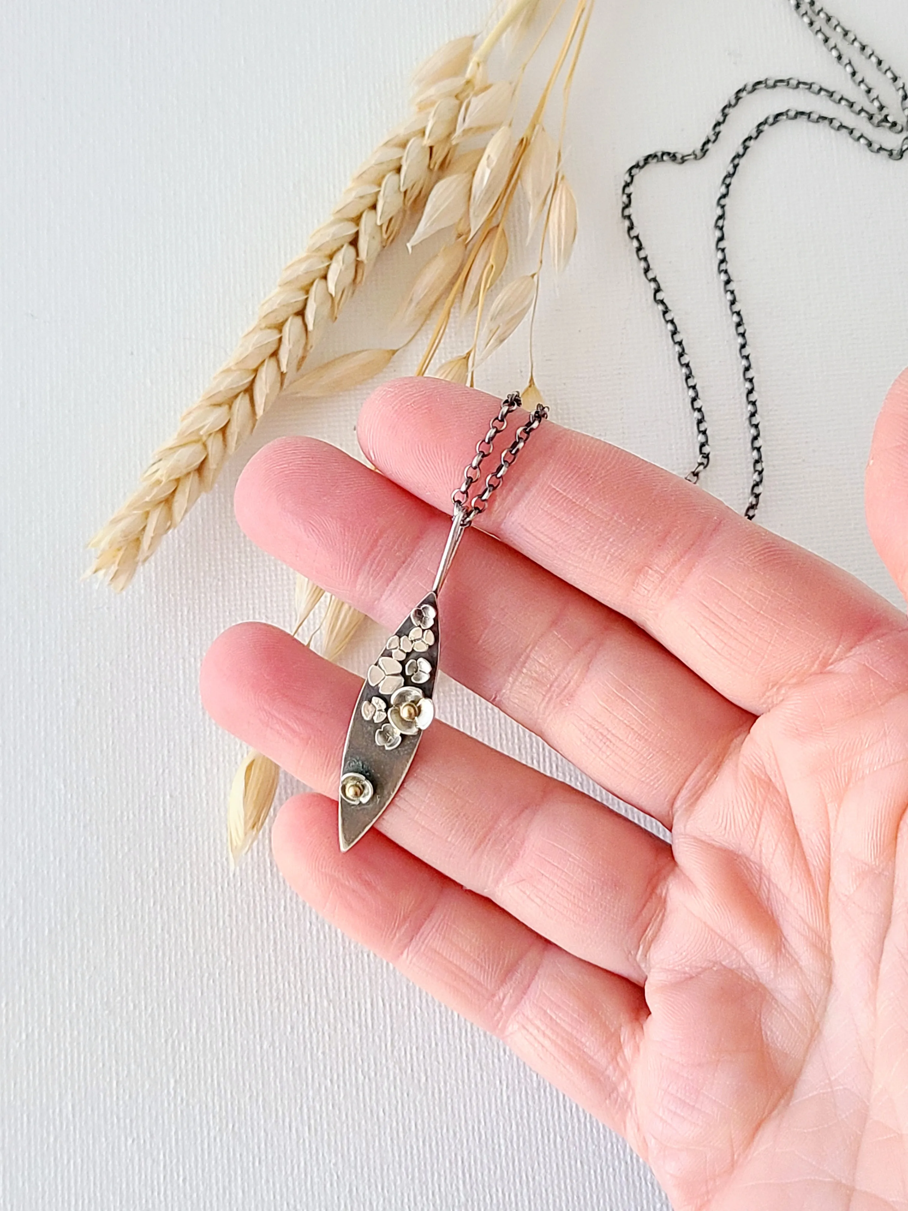 Garland necklace SS/14k