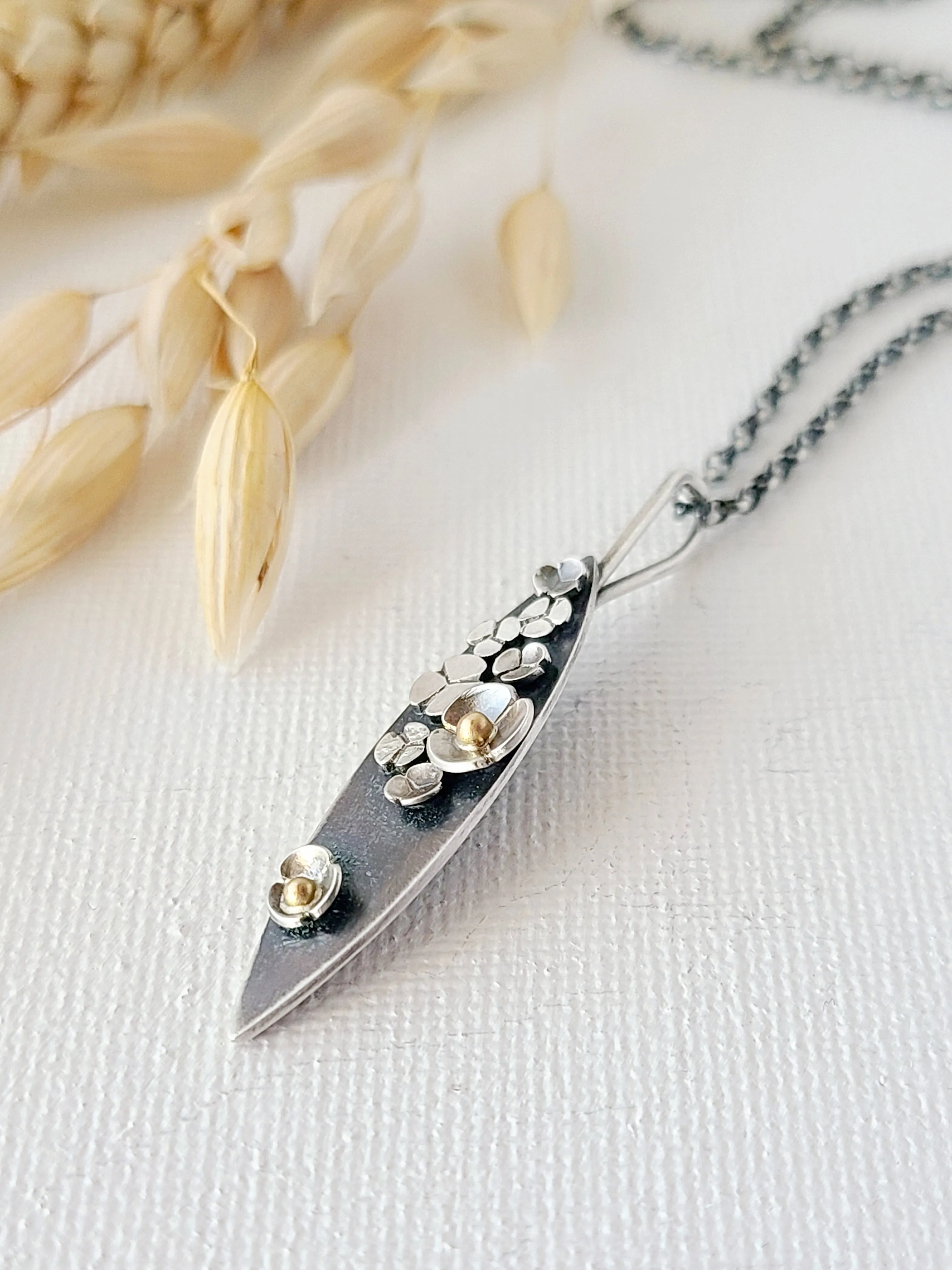Garland necklace SS/14k