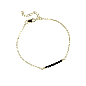 Gem Love Bracelet in Black Spinel