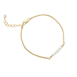 Gem Love Bracelet in Pearl