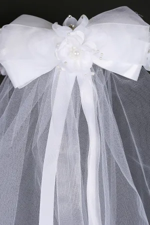 Gem Pearl Flower Crown Veil