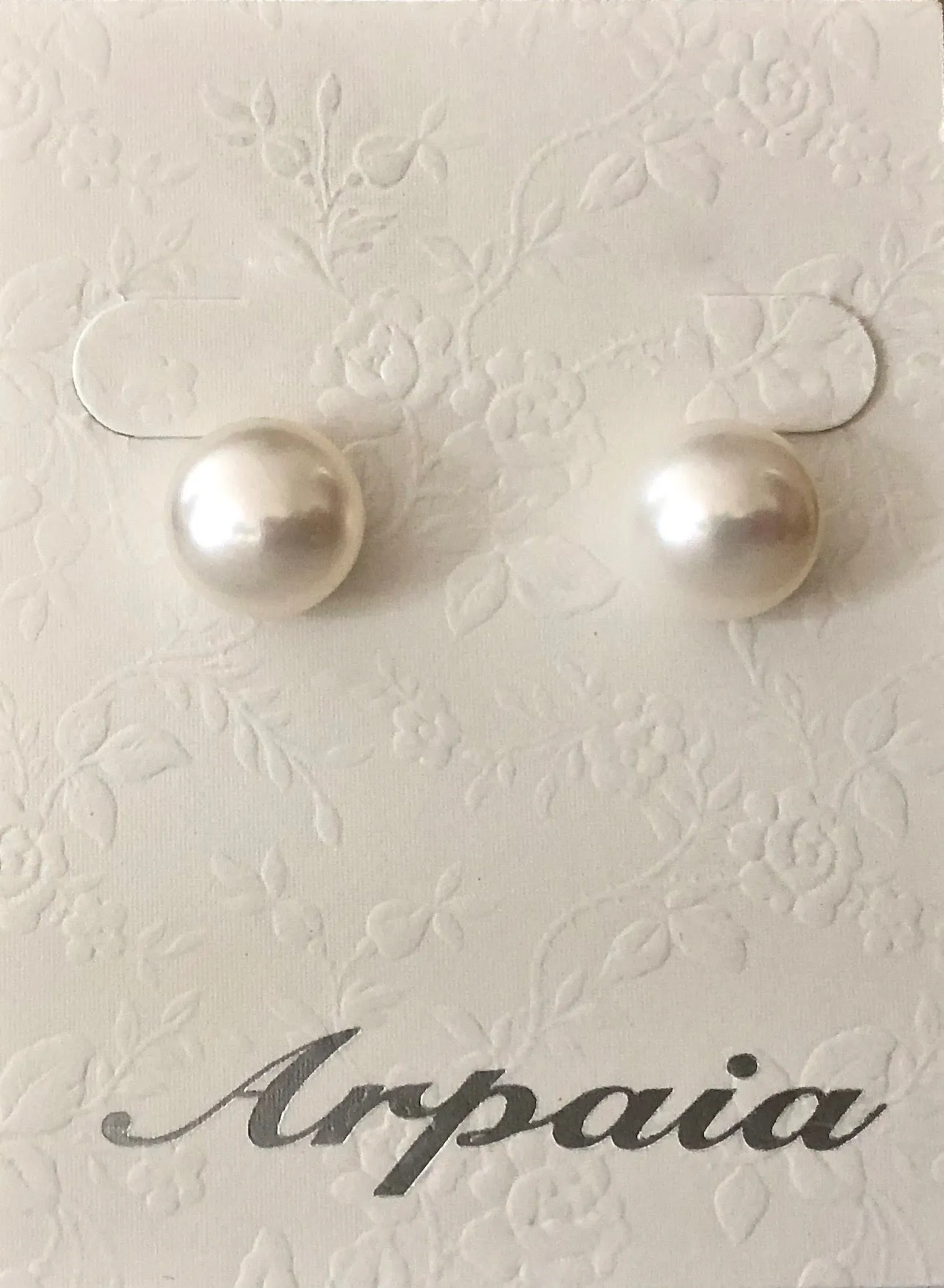 Gem Quality 11-11.5mm Button Shape White Cultured Freshwater Pearl Post Earrings in Rhodium Plated Sterling Silver