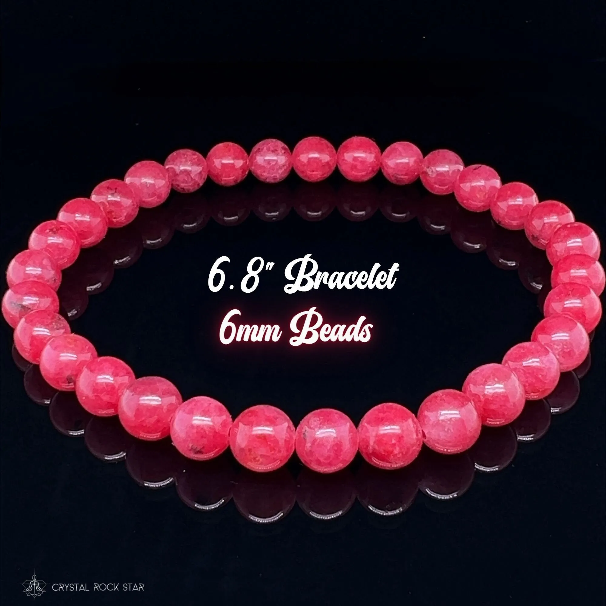 Gem Rhodonite A Grade Crystal Bracelet