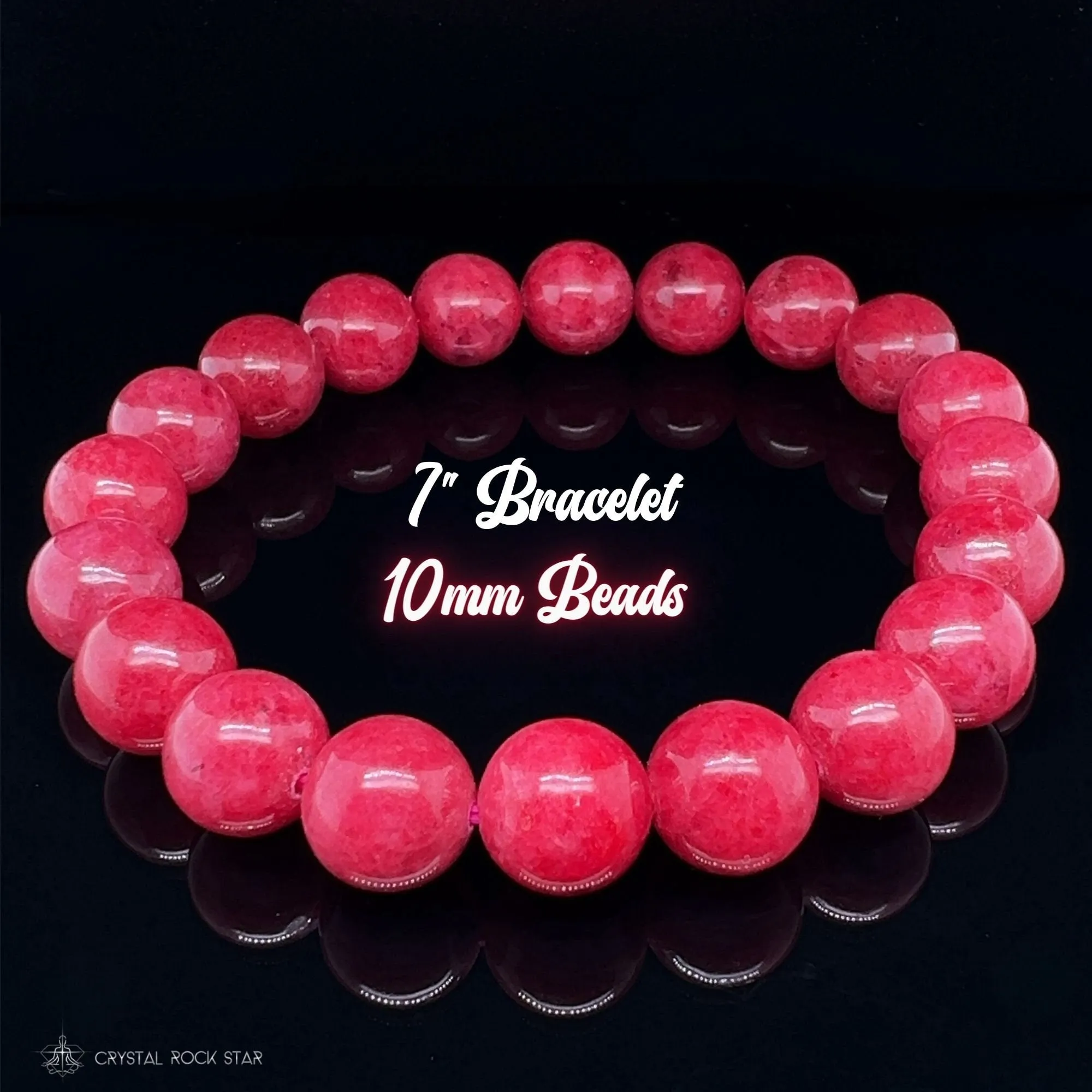 Gem Rhodonite A Grade Crystal Bracelet