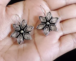 German Silver Simple Hook Earrings SB12 White
