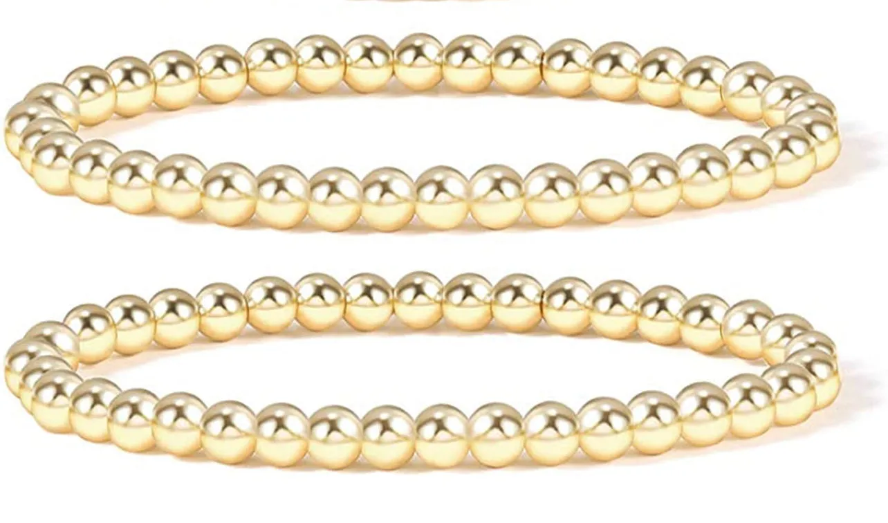 Gigi 14k Gold Plated Beaded Bracelets Set Of 3
